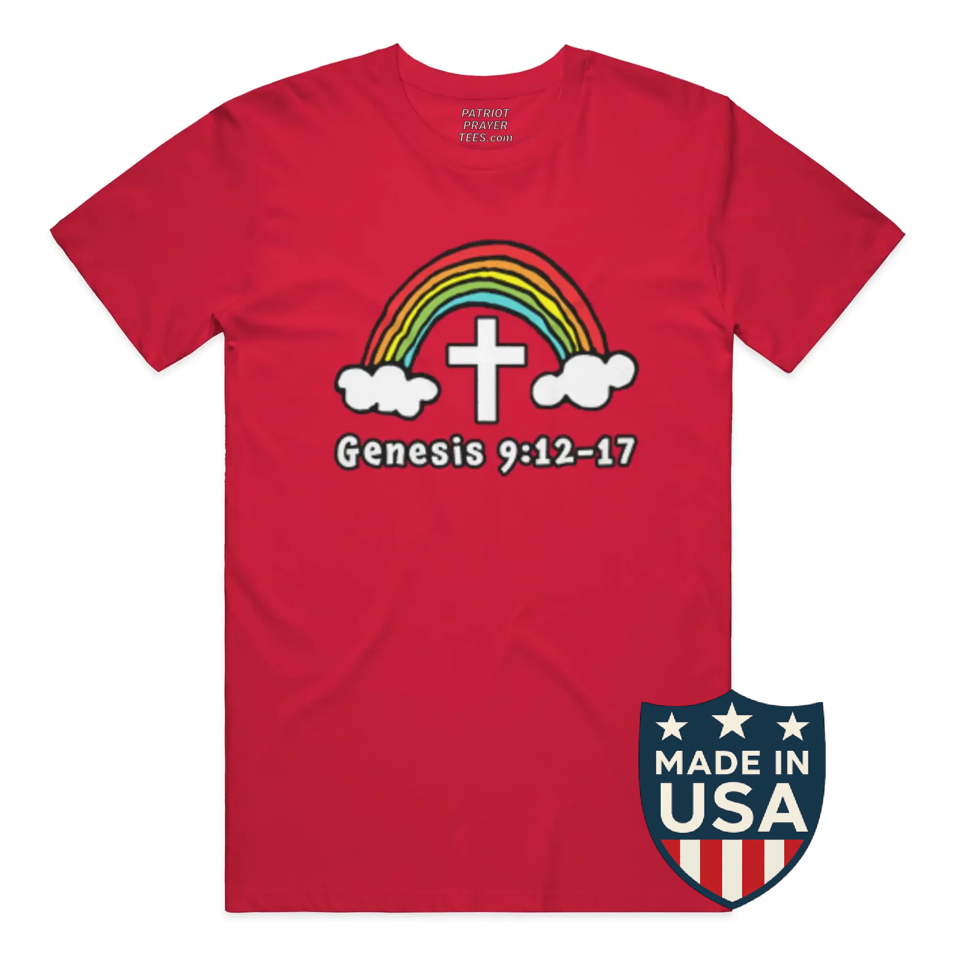 Rainbow In the Clouds T-shirt (Made in the USA)
