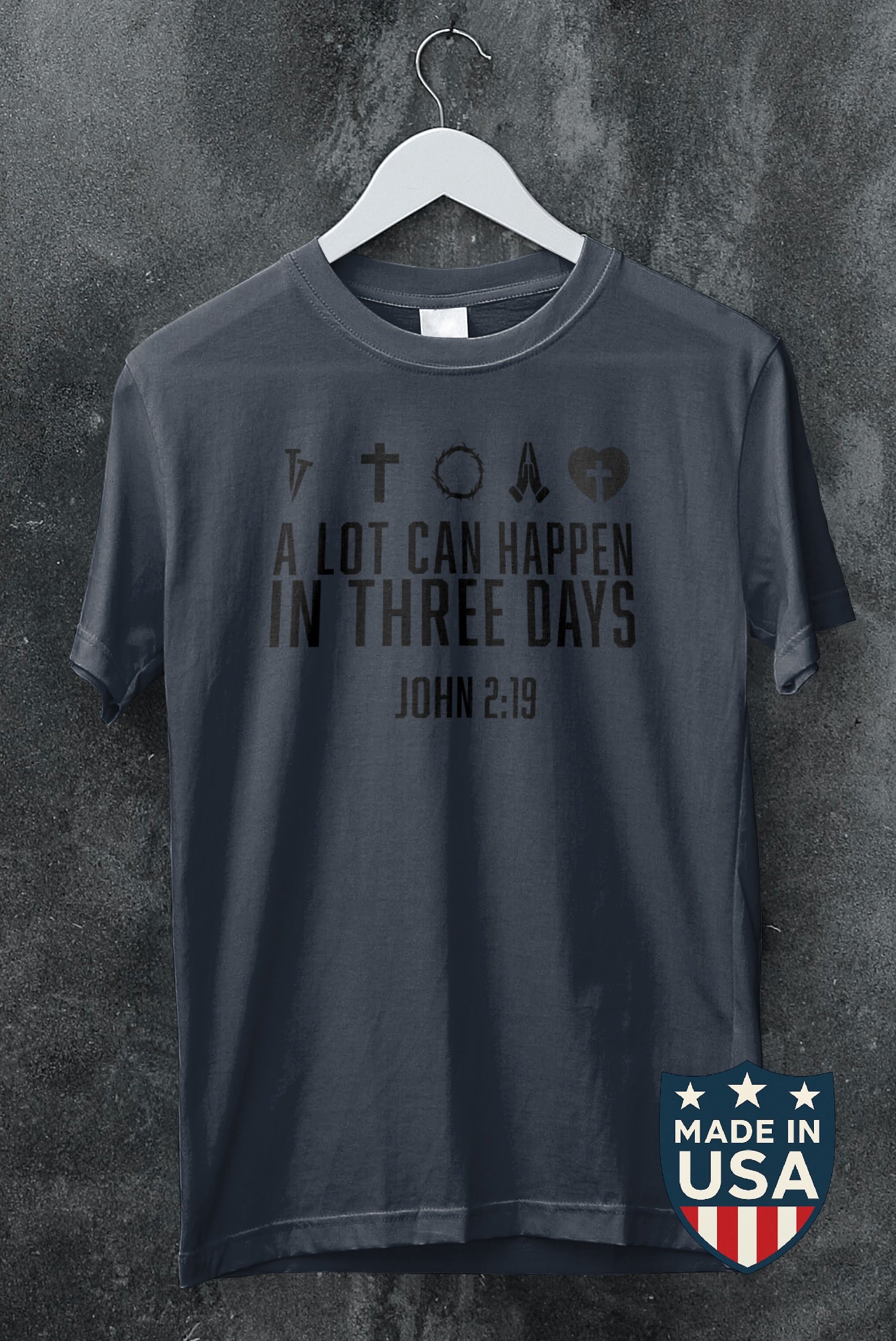 John 2:19 -T-shirt (Made in the USA)