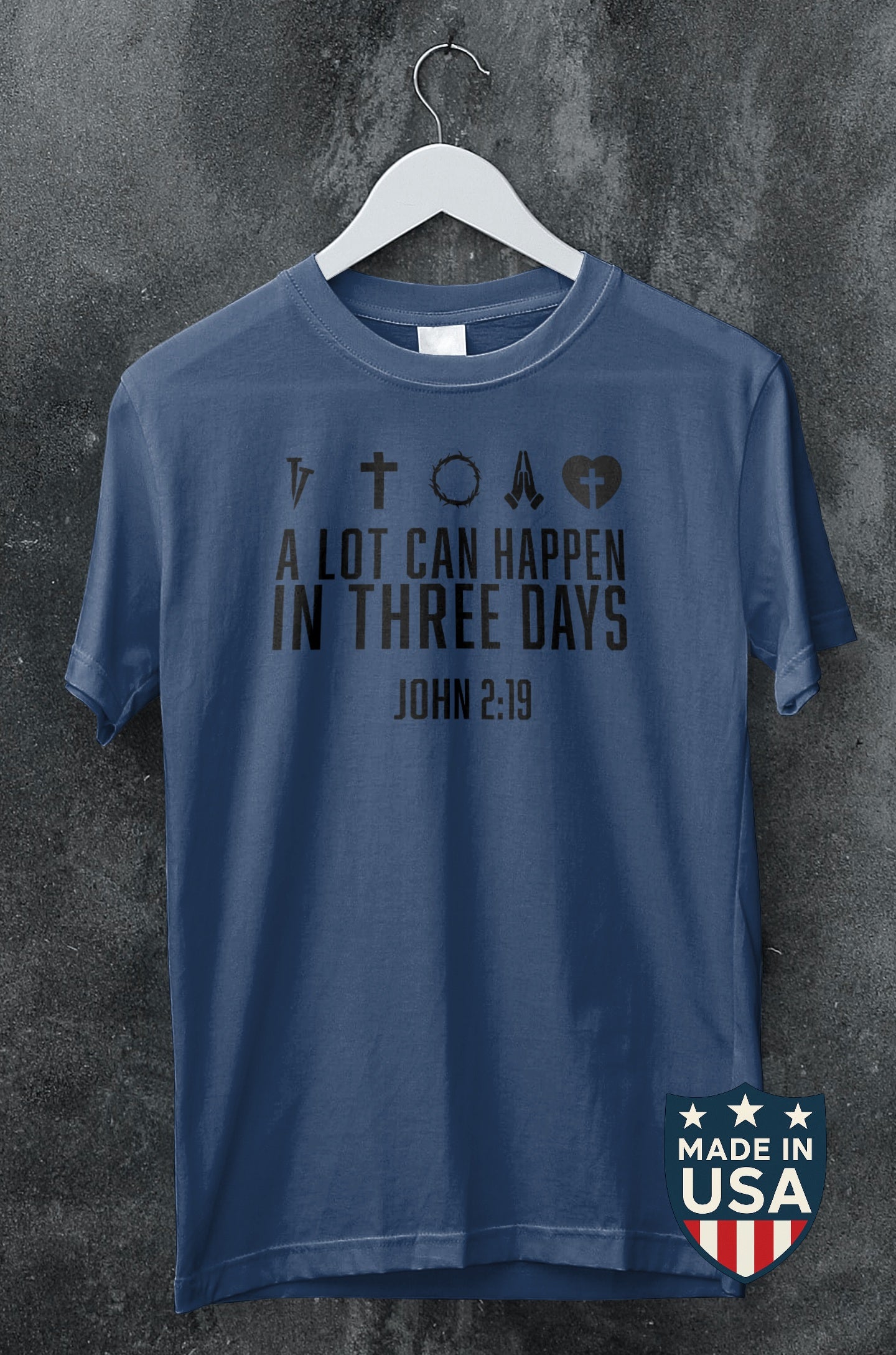 John 2:19 -T-shirt (Made in the USA)