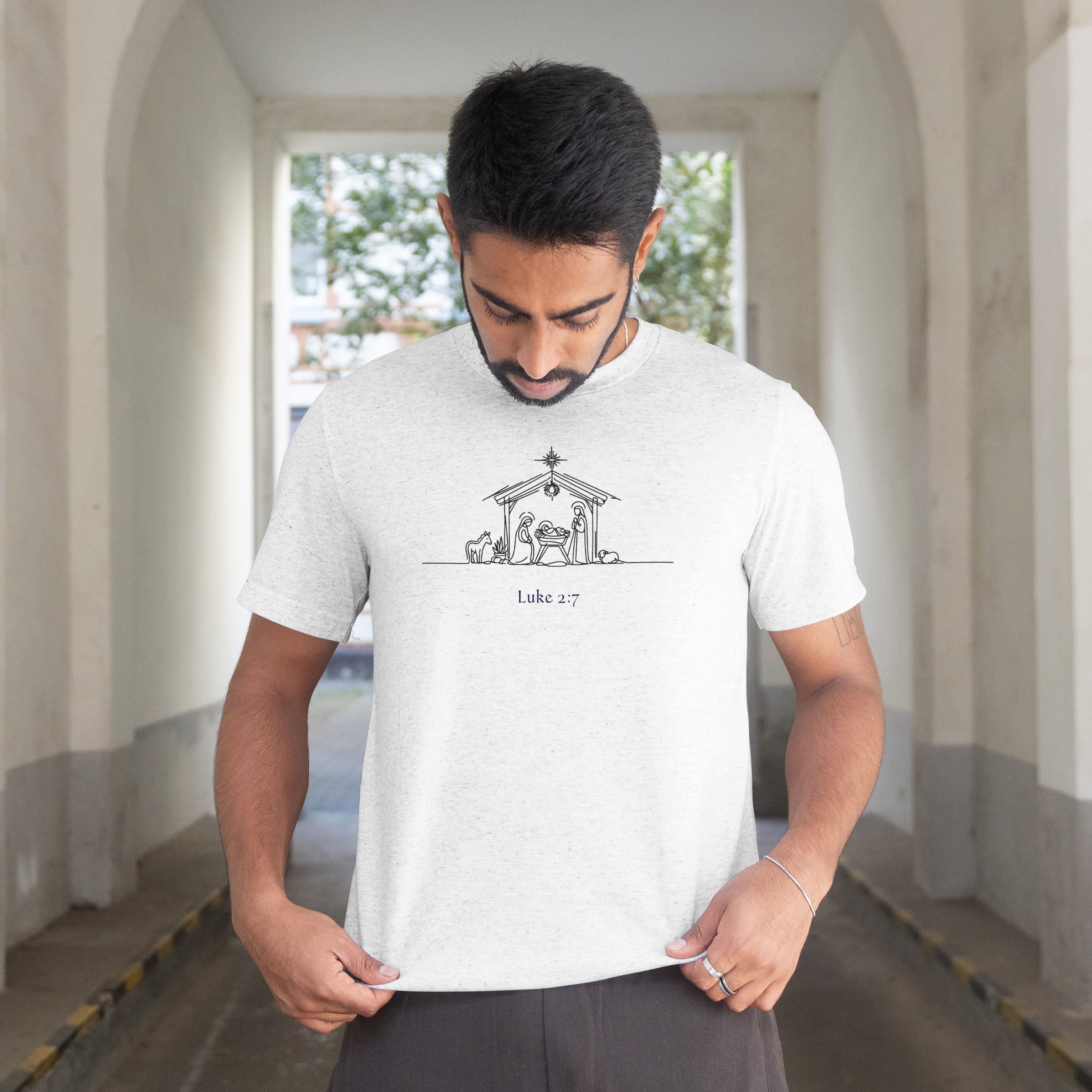 Luke 2:7 T-shirt (Made in the USA)