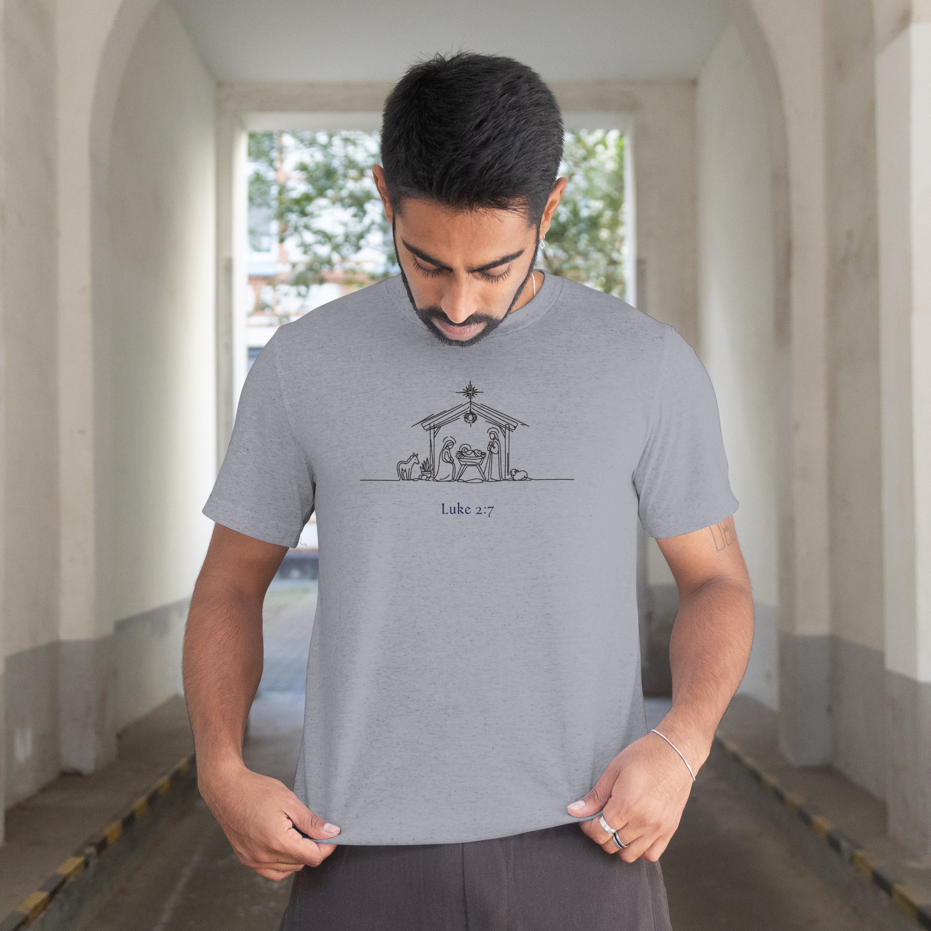 Luke 2:7 T-shirt (Made in the USA)
