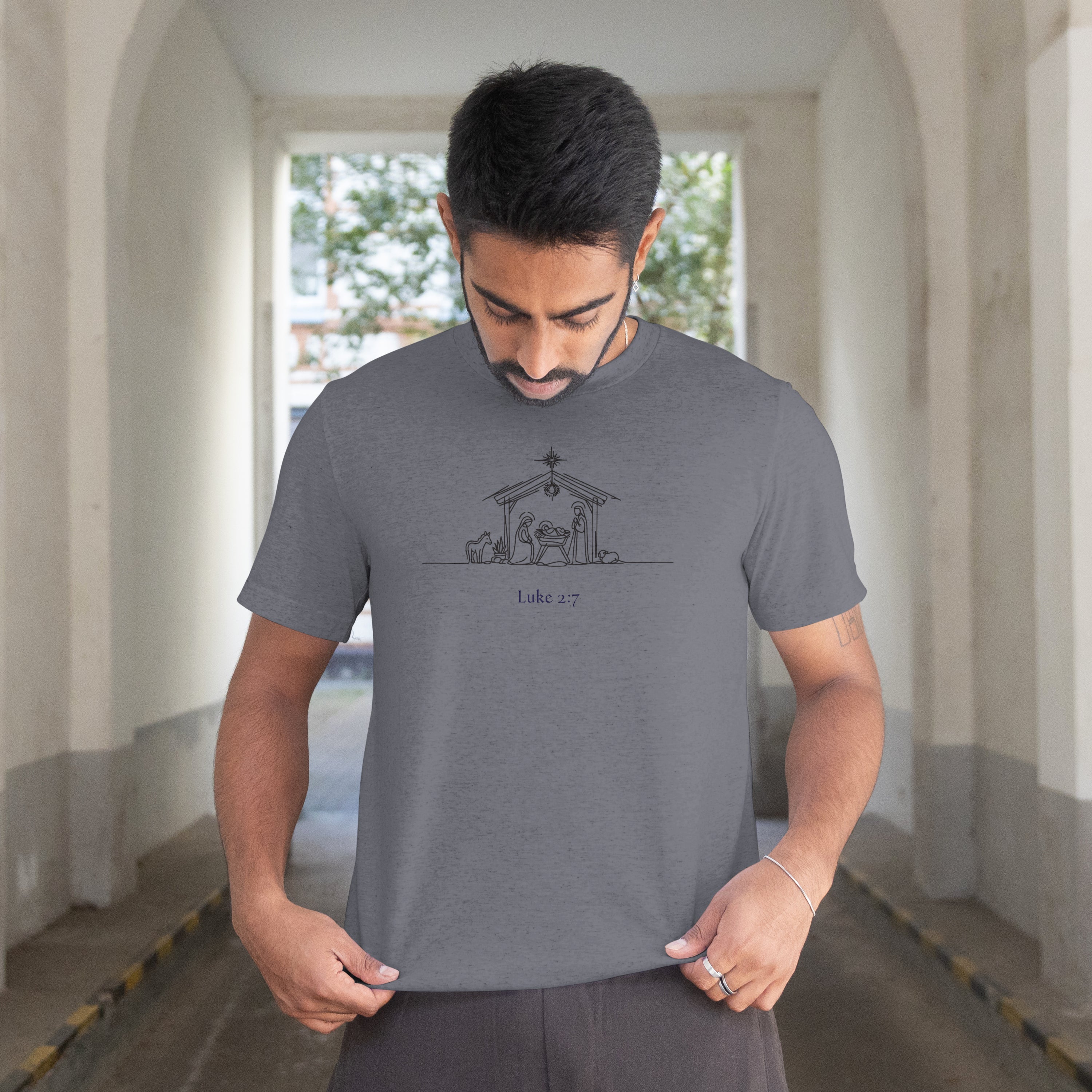 Luke 2:7 T-shirt (Made in the USA)