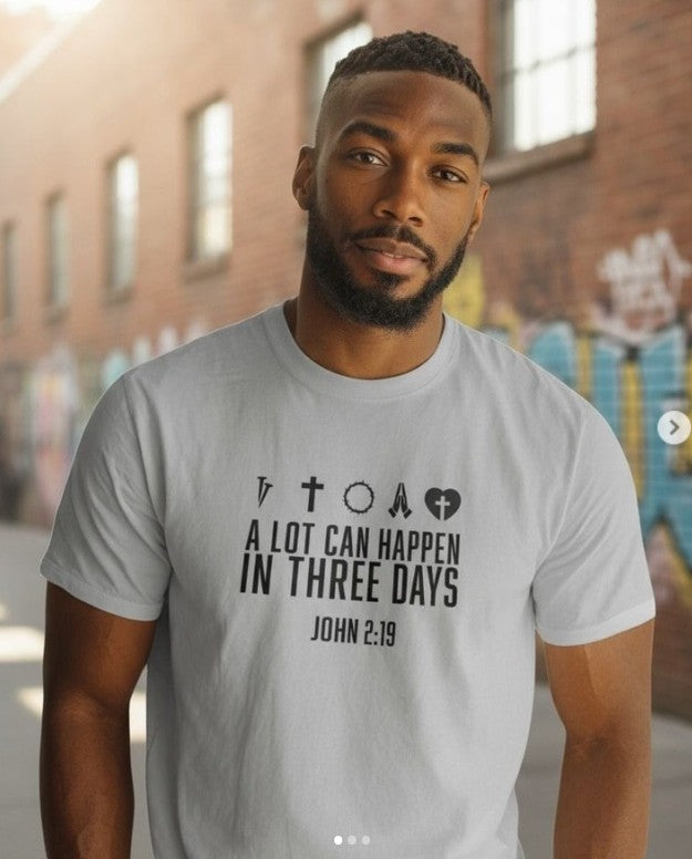 John 2:19 -T-shirt (Made in the USA)