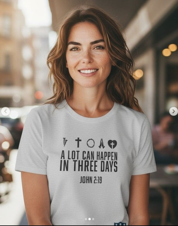 John 2:19 -T-shirt (Made in the USA)