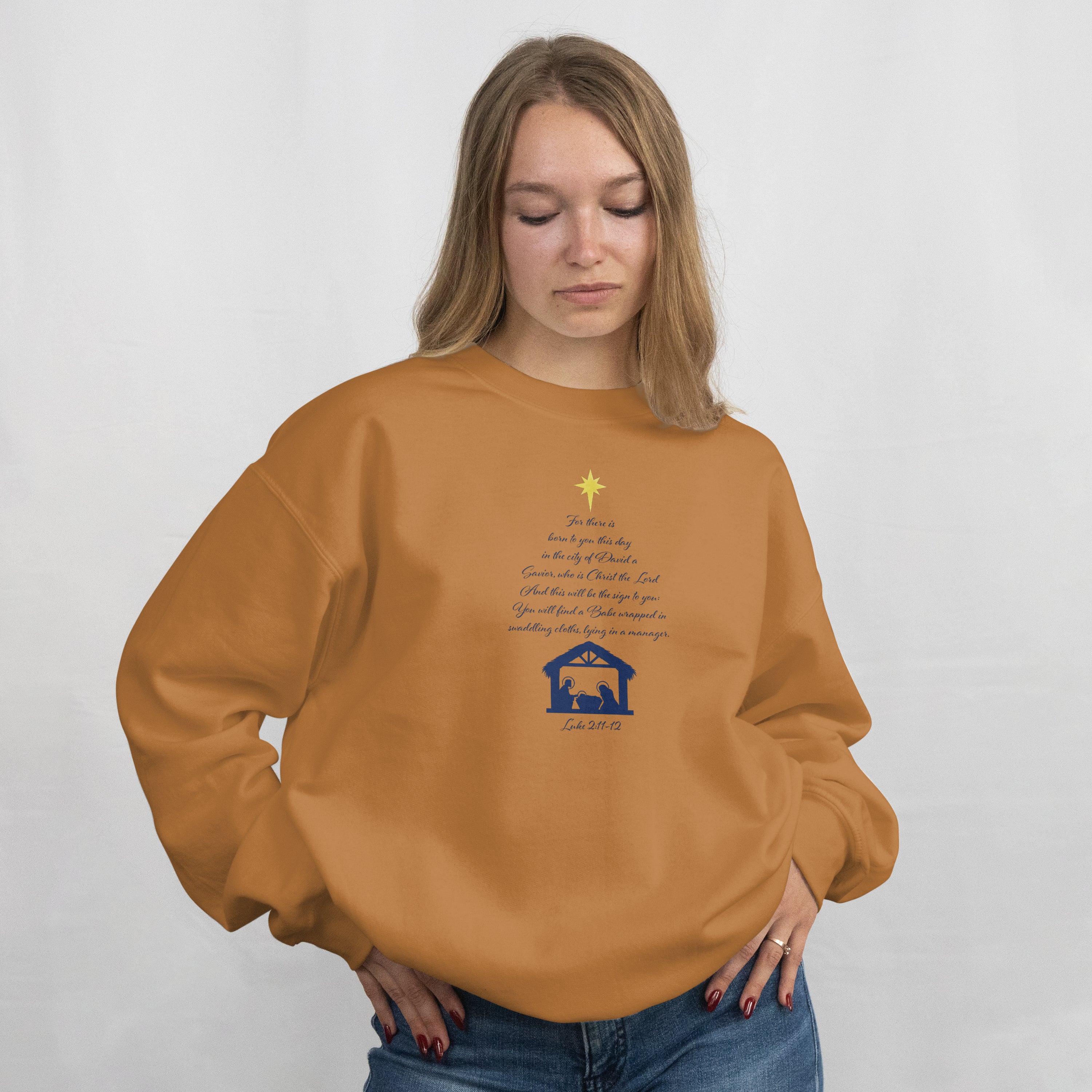 Luke 2:11-12 Sweatshirt (Made in the USA)